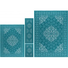 Darby Home Co Warrensville 4 Piece Teal Area Rug DBHM5578